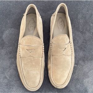 Tod's Beige Suede Men's Loafers